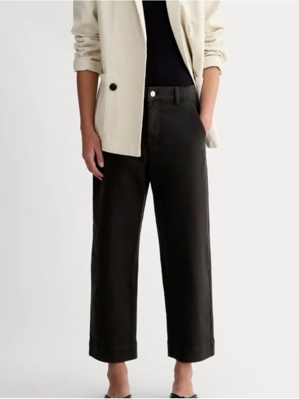 Everlane Women’s Utility straight Pamt in Black